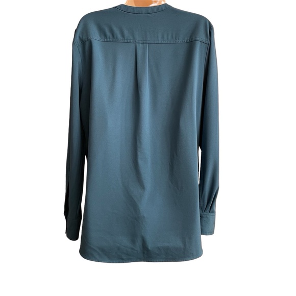 HILARY RADLEY Teal Turquoise Blue Long Sleeve Blouse Size XL - Picture 2 of 14